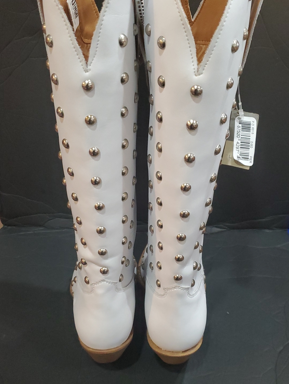 Dingo 1969 Broadway Bingo white silver Cowboy Boots size 10 brand new - Picture 3 of 15